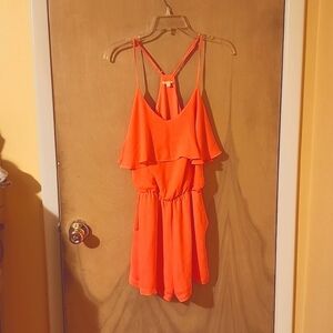 Rompers bright neon pink Gianni bini size small
